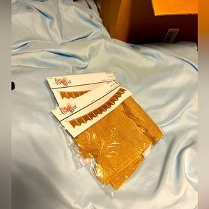 Burlap and Lace Pennant Banner. Makes for the perfect decoration.